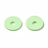 Flat Round Handmade Polymer Clay Beads CLAY-R067-12mm-24-7