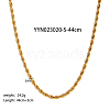 5mm Stylish Titanium Steel Rope Chain Necklaces for Women Men AA4830-7-1