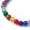 Chakra Round Natural Gemstone Stretch Bracelets BJEW-JB10985-5