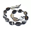 Natural Black Agate Beads Strands G-L544-013-3