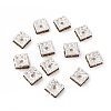 Brass Rhinestone Spacer Beads RSB074NF-06S-1