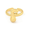 Brass Letter Open Cuff Rings for Women RJEW-G313-01F-G-2