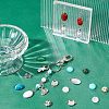 Unicraftale DIY Flat Round & Oval Stone Pendant Making Kit DIY-UN0003-08-3