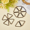 16Pcs Triangle Iron Linking Rings IFIN-CL0001-07B-4