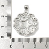 Rack Plating Brass Micro Pave Cubic Zirconia Pendants KK-F869-21P-3