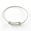 Tarnish Resistant Adjustable 201 Stainless Steel Expandable Bangle Making STAS-R069-03-1