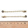 Brass Enamel ABS Imtation Pearl End with Chain KK-B129-27G-02-3