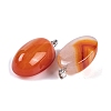 Natural Agate Dyed Pendants G-Q172-07P-01-2