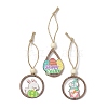 3Pcs Easter Theme Printed Wood Pendant Decorations HJEW-JM02917-1