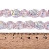 Electroplate Transparent Glass Beads Strands EGLA-Q136-02A-02-4