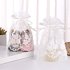 Rectangle Lace Organza Drawstring Gift Bags PW-WG3F302-01-3