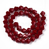 Opaque Solid Color Imitation Jade Glass Beads Strands LS-EGLA-A039-P6mm-D22-2