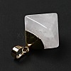 Natural Quartz Crystal Pendants G-P474-03G-07-4