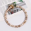 Alloy Resin Rondelle Beaded Necklaces for Women WG2A417-02-1