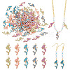 Globleland 100Pcs 5 Colors Alloy Enamel Pendants ENAM-GL0001-01-1