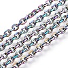 Ion Plating(IP) 304 Stainless Steel Cable Chain Necklaces NJEW-P251-01A-2