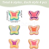 24Pcs 6 Colors Plastic Cabochons KY-AR0001-35-2