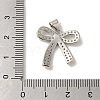 Rack Plating Brass Micro Pave Clear Cubic Zirconia Pendants KK-S366-23P-3