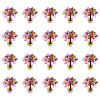20pCS Printed Opaque Acrylic Beads OACR-TA0004-75B-3