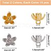 SUPERFINDINGS 32Pcs 2 Colors Brass Charms KK-FH0003-82-2