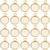 Beebeecraft 40Pcs 304 Stainless Steel Pendant Cabochon Settings STAS-BBC0006-24A-G-1