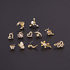 20G Titanium Steel Cubic Zirconia L-Shaped Nose Rings WG80602-15-2