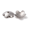 5-Petal 304 Stainless Steel Bead Caps STAS-I176-11P-2