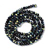 Electroplate Transparent Glass Beads Strands EGLA-A046-01A-05-2