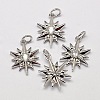 Snowflake Brass Micro Pave AAA Cubic Zirconia Pendants ZIRC-L050-03P-NR-1