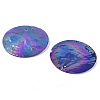 Spray Painted Natural Capiz Shell Pendants SSHEL-Z002-01D-2