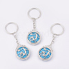 Synthetic Turquoise Keychain KEYC-P041-C013-1