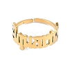 Ion Plating(IP) 304 Stainless Steel Constellation Open Cuff Ring for Women RJEW-C097-01G-01-2