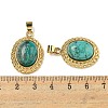 Natural Mixed Stone Oval Pendants G-B079-02G-4