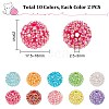20Pcs 10 Colors AB Color Plated Acrylic Rhinestone Beads OACR-PH0004-01-6