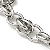 Non-Tarnish 201 Stainless Steel Oval Link Chain Bracelets STAS-Z056-19P-2