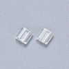 2-Hole Transparent Glass Seed Beads SEED-S031-L-001-2