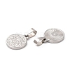 304 Stainless Steel Coin Pendants STAS-F183-01P-A-3