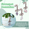 3Pcs Nuggets Natural Amethyst & Rose Quartz & Quartz Crystal Flowerpot Decoration HJEW-OC00088-4