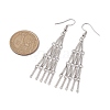 304 Stainless Steel Link Bar Dangle Earrings EJEW-JE05966-02-3