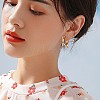 Women Cat Brass Leverback Earrings JE965B-7