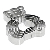 5Pcs Stainless Steel Cookie Cutters PW-WGFF0D1-01-4