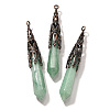 Natural Green Aventurine Pointed Big Pendants G-P560-02R-10-1