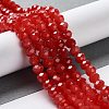 Baking Painted Imitation Jade Glass Bead Strands DGLA-A034-J8MM-A32-2