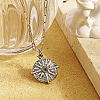 Non-Tarnish Stainless Steel Sun Pendant Necklaces YN2147-2-2