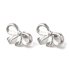 304 Stainless Steel Bowknot Stud Earrings EJEW-C114-33P-2