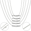 Brass Round Snake Chain Necklace with Lobster Claw Clasps MAK-YW0001-14A-2