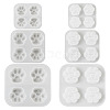  3Pcs 3 Style Paw Print Shape DIY Silicone Molds DIY-TA0005-22-11