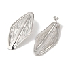 Leaf Brass Stud Earrings for Women EJEW-Q389-04P-2