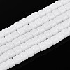 Opaque Solid Color Glass Beads Strands GLAA-N065-4x4mm-C01-1