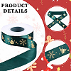 1 Roll Christmas Printed Polyester Grosgrain Ribbons OCOR-CY0002-93-6